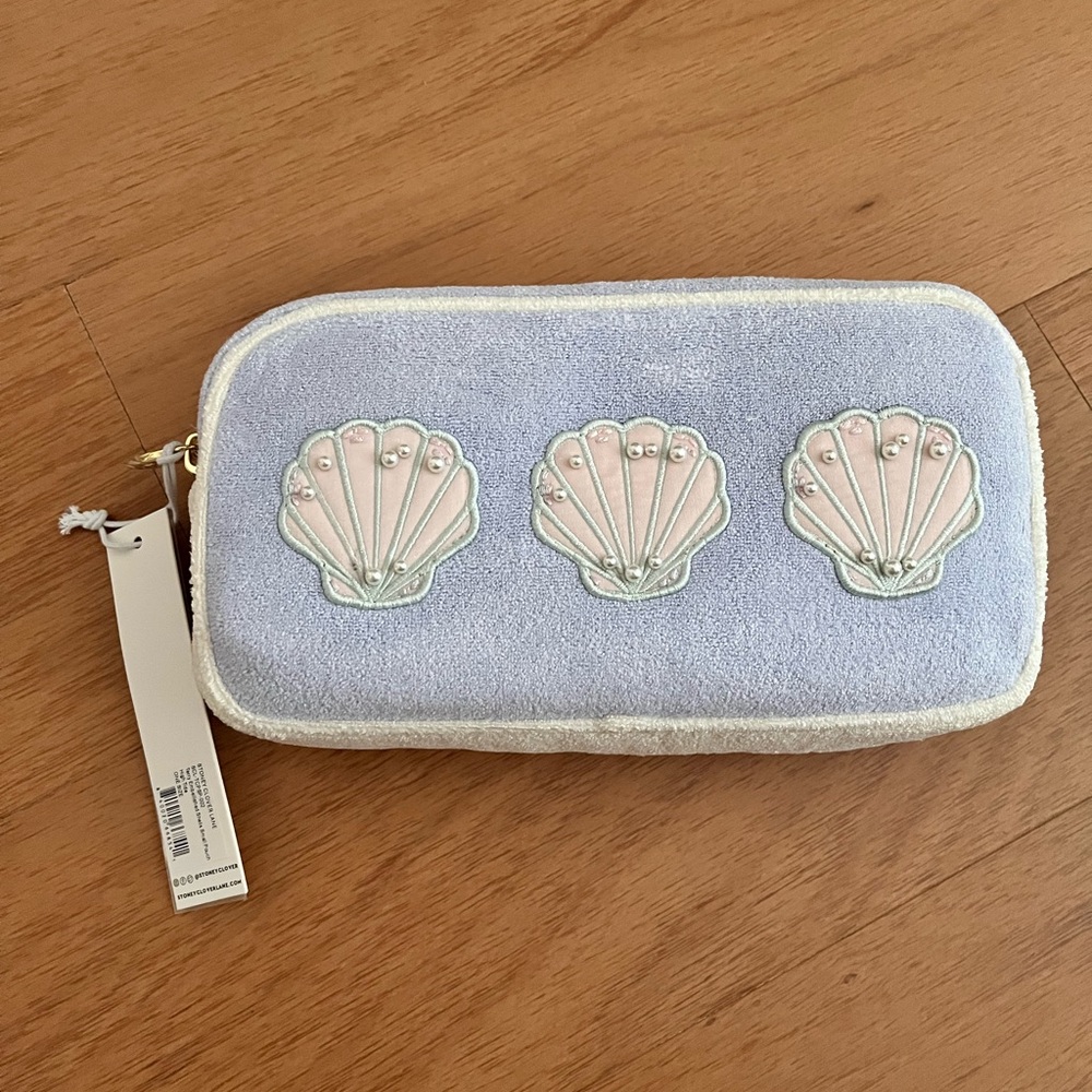 Stoney clover lane SCL Shells Embellished Terry High Tide small pouch